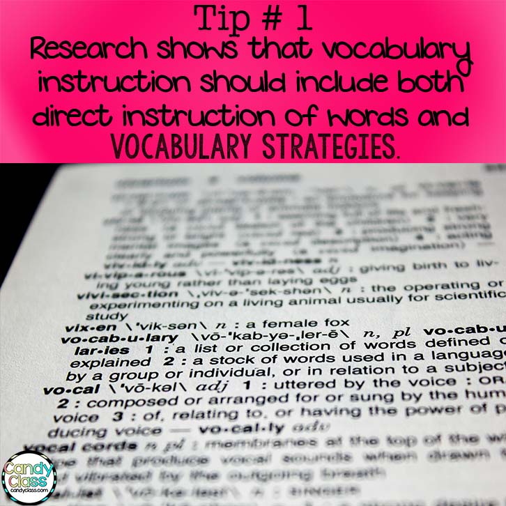 Research Tip about vocabulary strategies