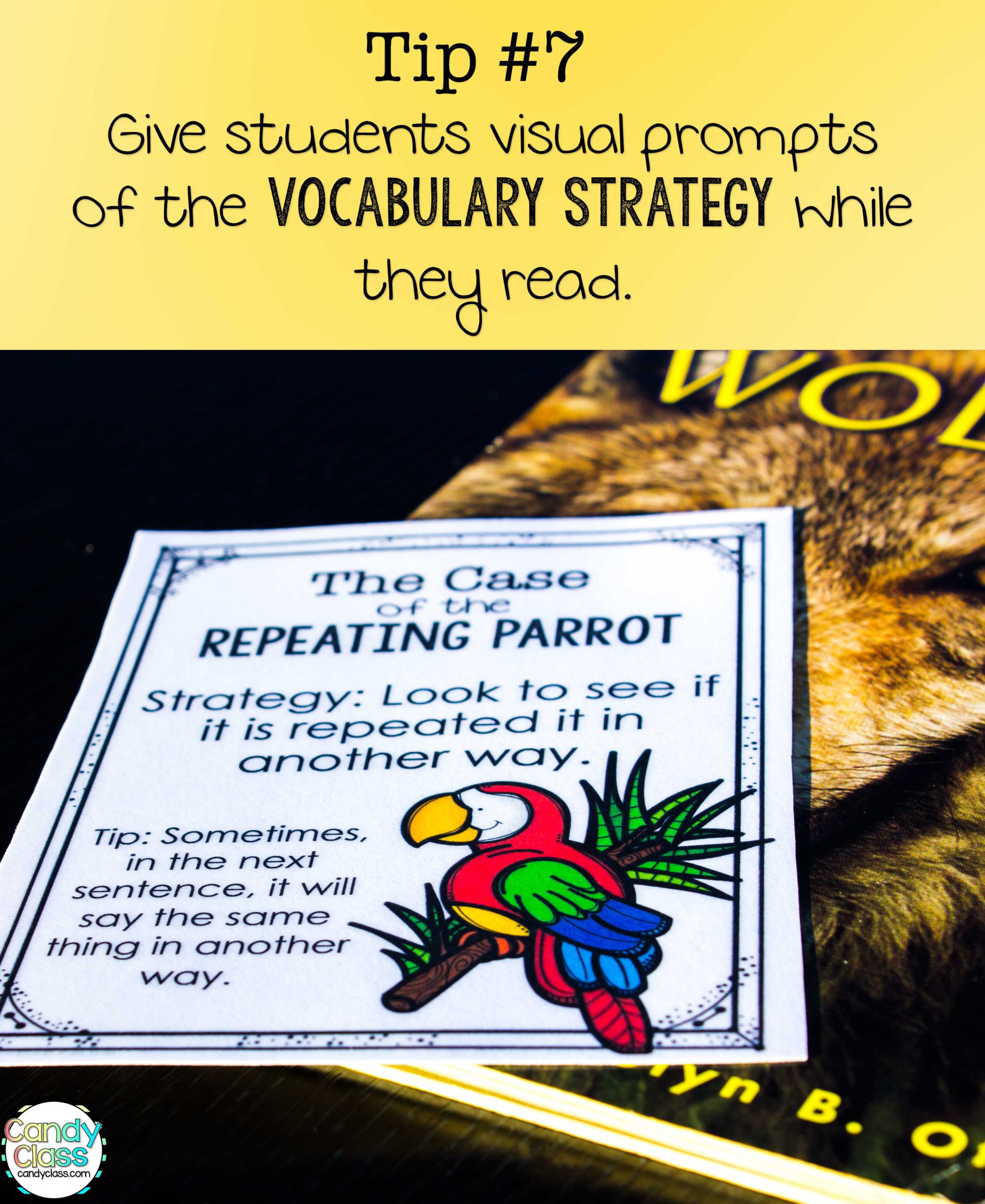 Vocabulary Strategies Visual Prompt Tip