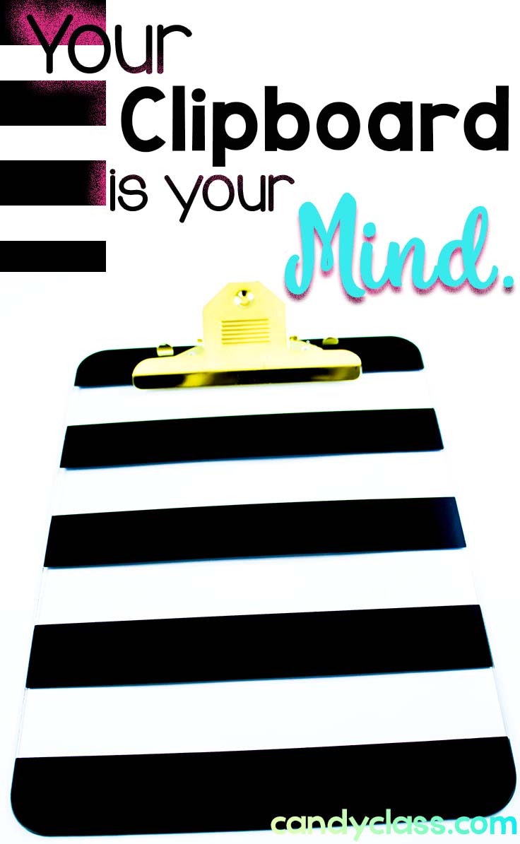Clipboard quote for better classroom organization Clipboard quote for better classroom organization