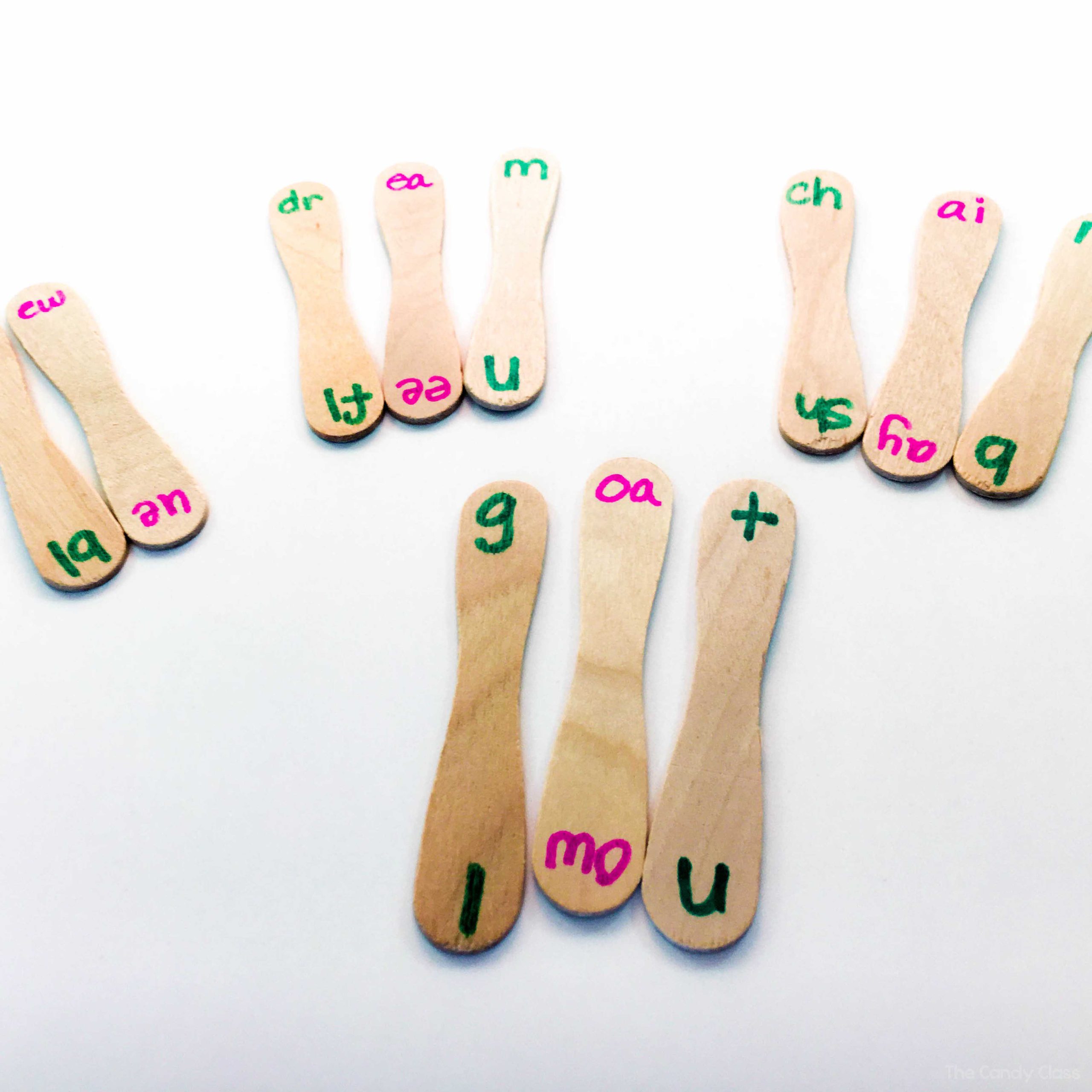 vowel team ice cream stick activity