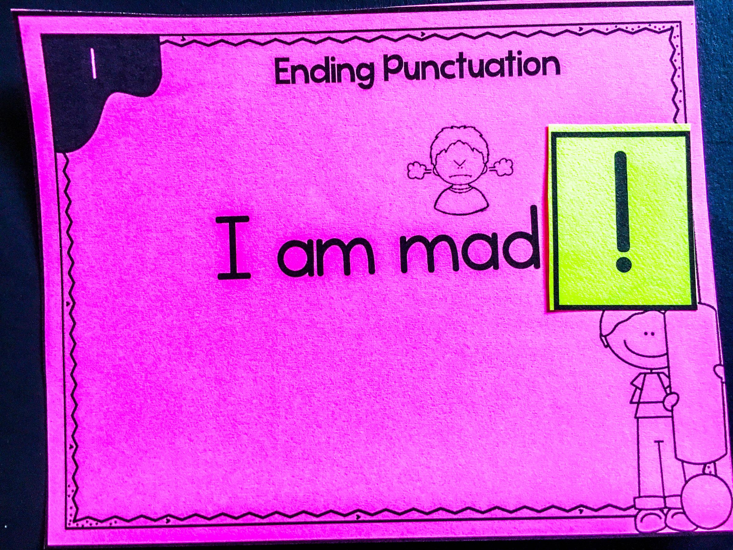 ending punctuation task cards